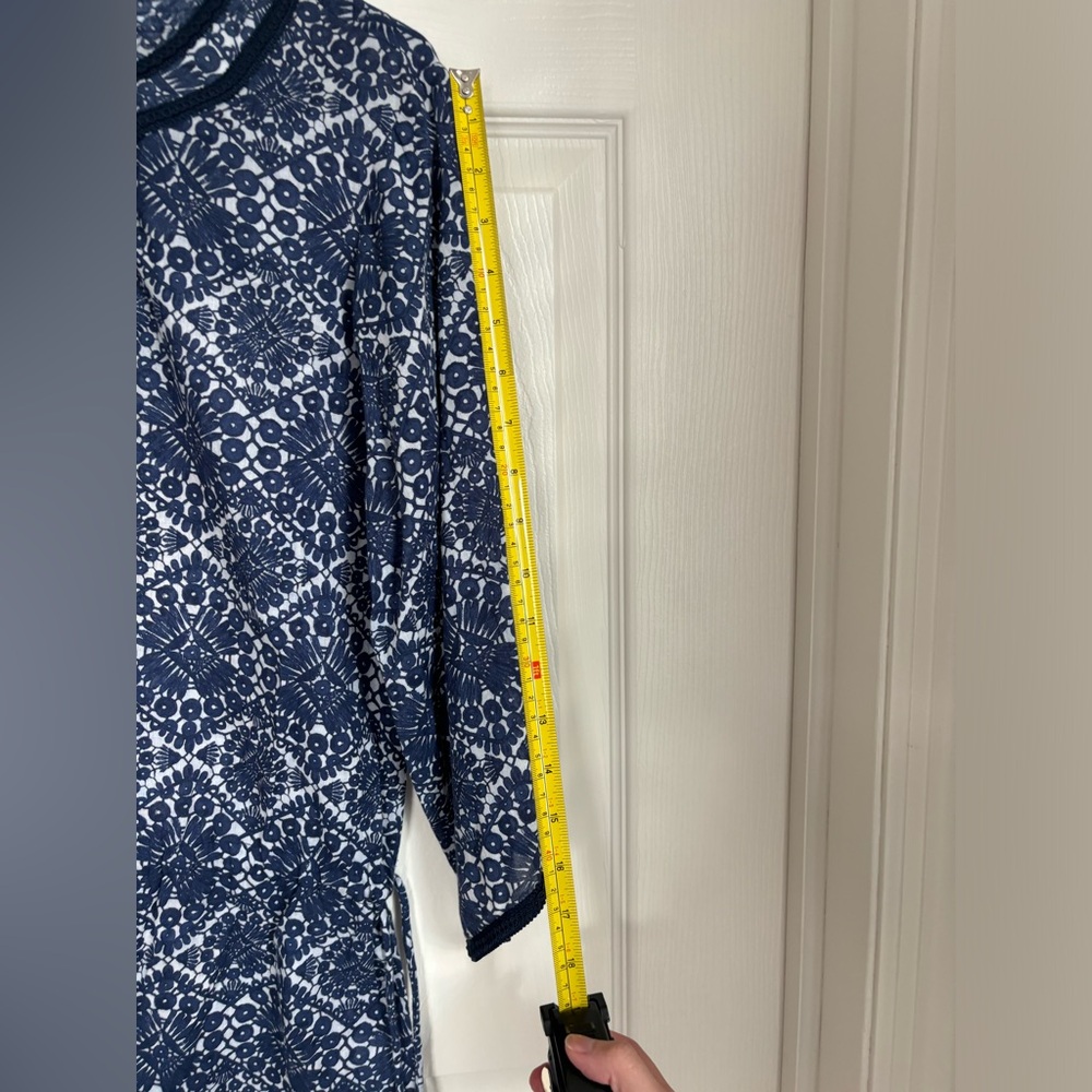 Tory Burch Navy and White Patterned Dress - Picture 12 of 15